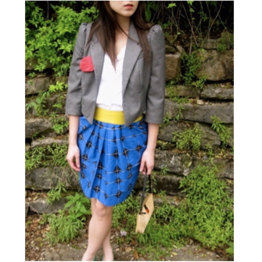 Odille Anthro Fargyle Geometric Skirt 2 - Picture 3 of 6